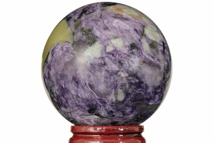 Polished Purple Charoite Sphere - Siberia, Russia #203848